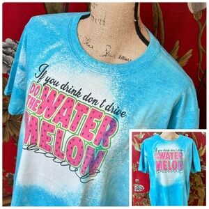 Women’s “Watermelon Crawl” Bleached Tee | #T52